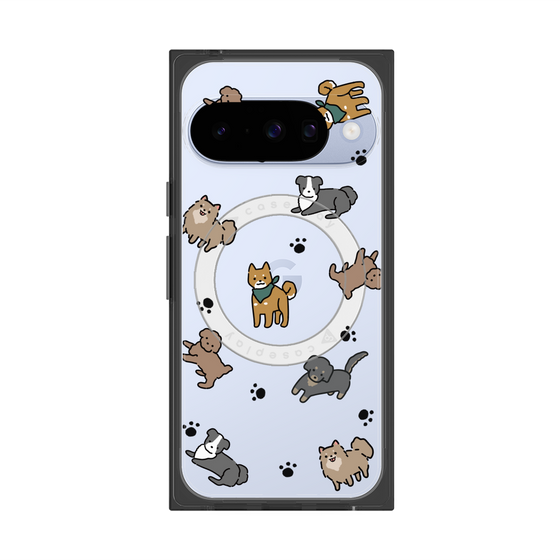 Premium Square Case with Pixelsnap［ Original - CASEPLAY Dog All-over Pattern - color ］