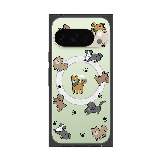 Premium Square Case with Pixelsnap［ Original - CASEPLAY Dog All-over Pattern - color ］