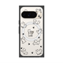 Premium Square Case with Pixelsnap［ Original - CASEPLAY Dog All-over Pattern - black ］