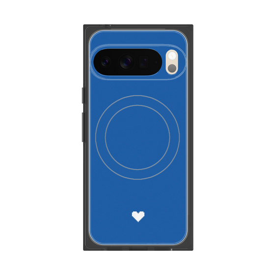 Premium Square Case with Pixelsnap［ Original - Favorite Color Heart - Blue ］