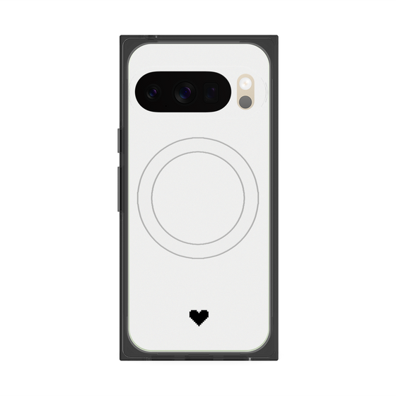 Premium Square Case with Pixelsnap［ Original - Favorite Color Heart - White ］