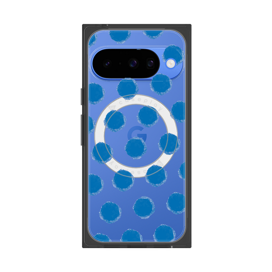 Premium Square Case with Pixelsnap［ Original - Favorite Color Polka Dots - Blue ］