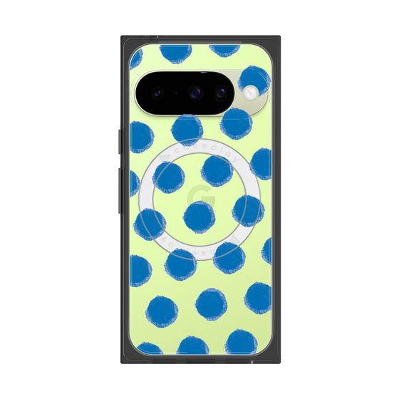 Premium Square Case with Pixelsnap［ Original - Favorite Color Polka Dots - Blue ］