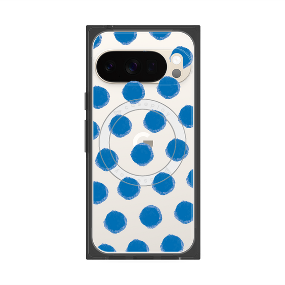 Premium Square Case with Pixelsnap［ Original - Favorite Color Polka Dots - Blue ］