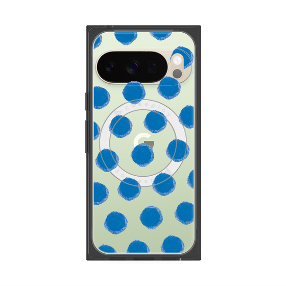 Premium Square Case with Pixelsnap［ Original - Favorite Color Polka Dots - Blue ］
