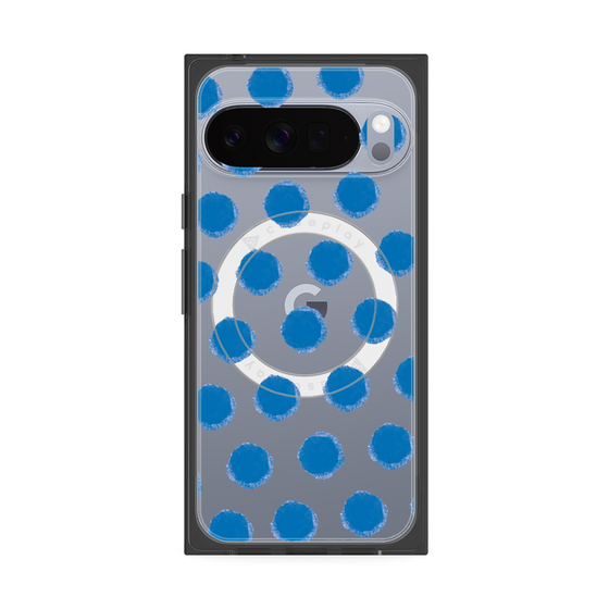 Premium Square Case with Pixelsnap［ Original - Favorite Color Polka Dots - Blue ］