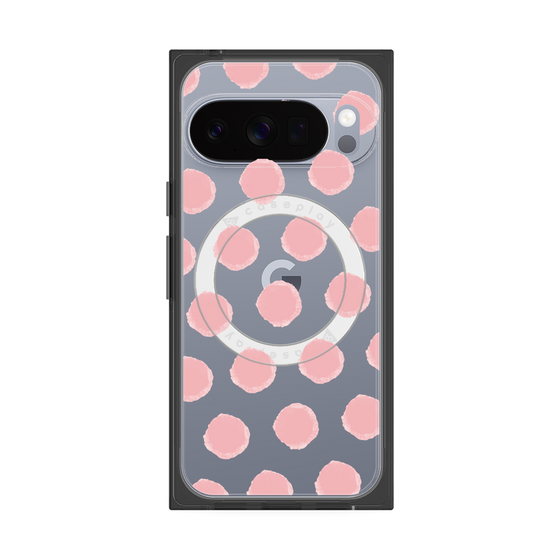 Premium Square Case with Pixelsnap［ Original - Favorite Color Polka Dots - Pink ］