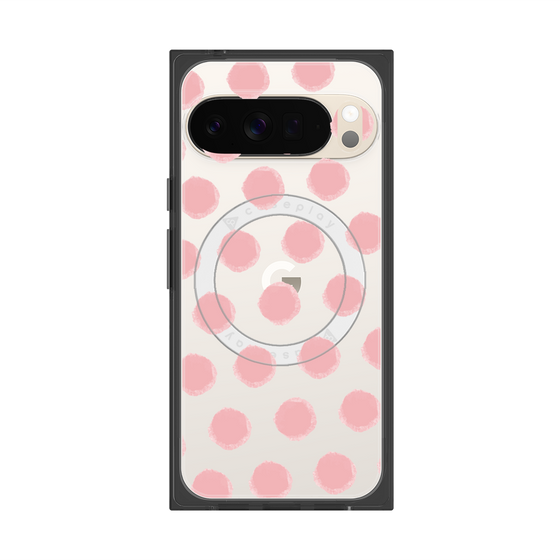 Premium Square Case with Pixelsnap［ Original - Favorite Color Polka Dots - Pink ］