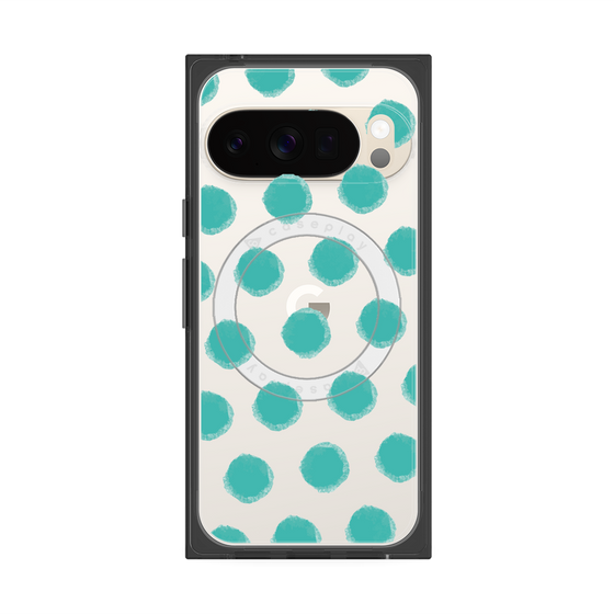 Premium Square Case with Pixelsnap［ Original - Favorite Color Polka Dots - Green ］