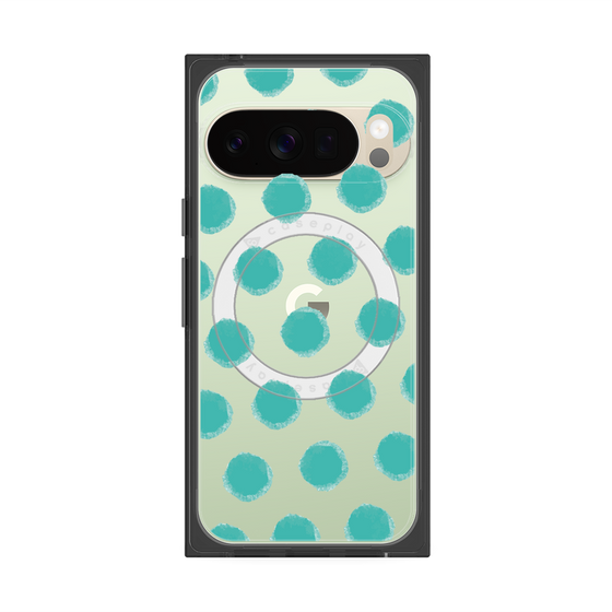 Premium Square Case with Pixelsnap［ Original - Favorite Color Polka Dots - Green ］