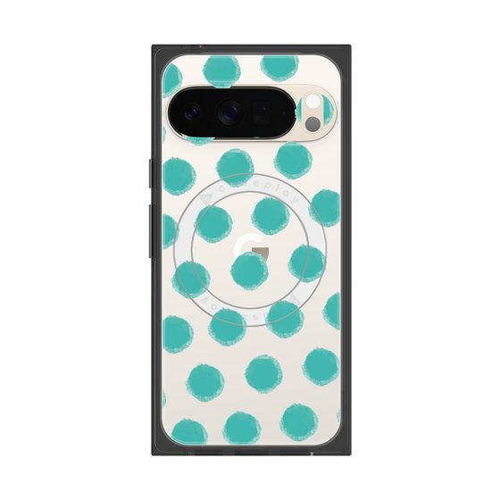 Premium Square Case with Pixelsnap［ Original - Favorite Color Polka Dots - Green ］