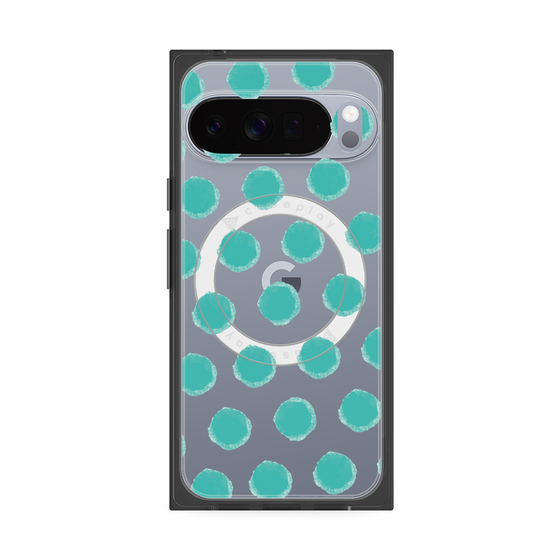 Premium Square Case with Pixelsnap［ Original - Favorite Color Polka Dots - Green ］