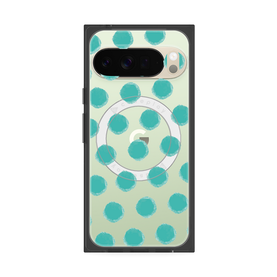 Premium Square Case with Pixelsnap［ Original - Favorite Color Polka Dots - Green ］