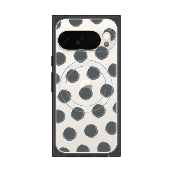 Premium Square Case with Pixelsnap［ Original - Favorite Color Polka Dots - Black ］