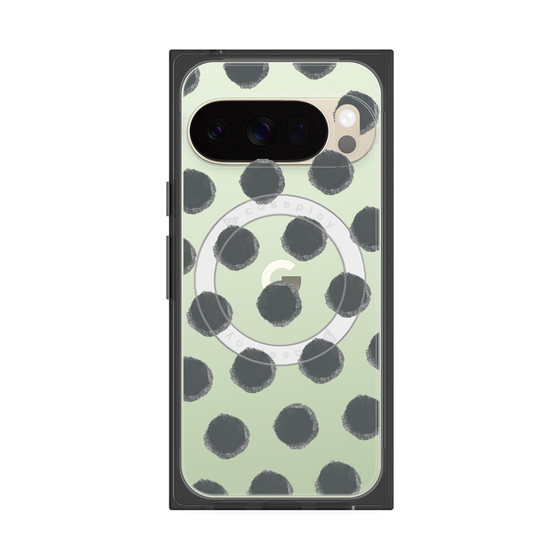 Premium Square Case with Pixelsnap［ Original - Favorite Color Polka Dots - Black ］