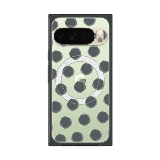Premium Square Case with Pixelsnap［ Original - Favorite Color Polka Dots - Black ］
