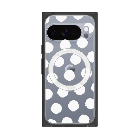 Premium Square Case with Pixelsnap［ Original - Favorite Color Polka Dots - White ］