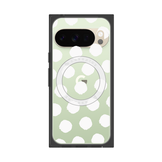 Premium Square Case with Pixelsnap［ Original - Favorite Color Polka Dots - White ］