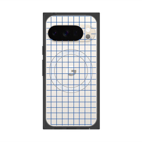 Premium Square Case with Pixelsnap［ Original - Favorite Color Check - Blue ］