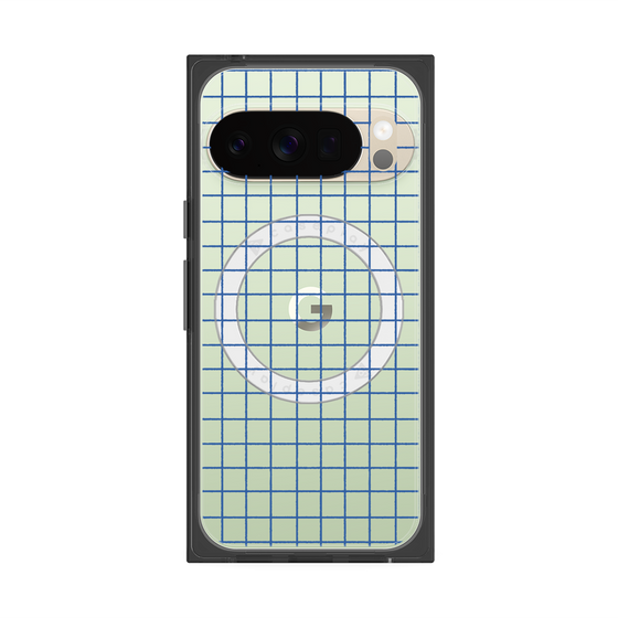 Premium Square Case with Pixelsnap［ Original - Favorite Color Check - Blue ］