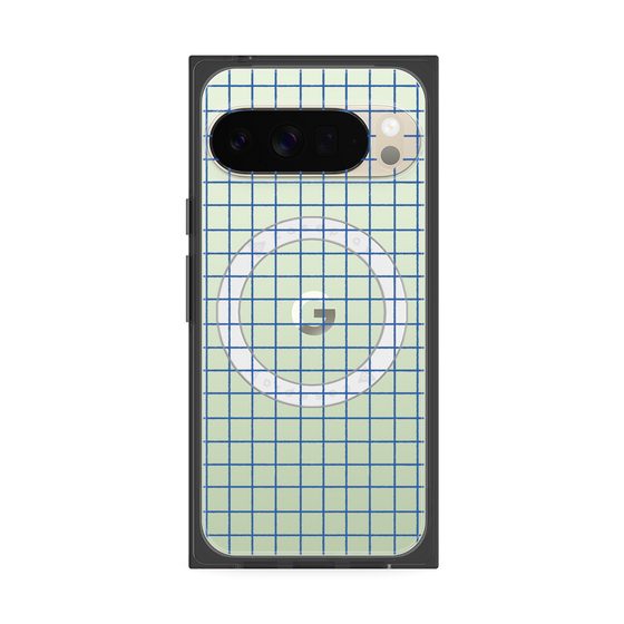 Premium Square Case with Pixelsnap［ Original - Favorite Color Check - Blue ］