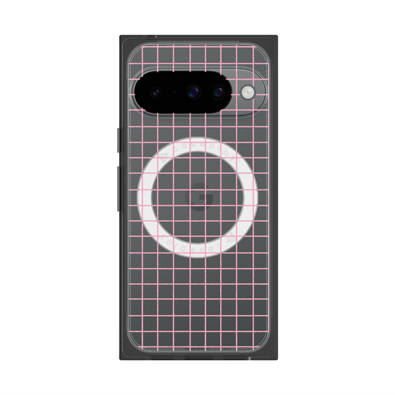 Premium Square Case with Pixelsnap［ Original - Favorite Color Check - Pink ］