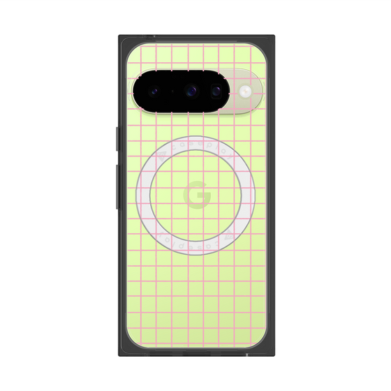 Premium Square Case with Pixelsnap［ Original - Favorite Color Check - Pink ］