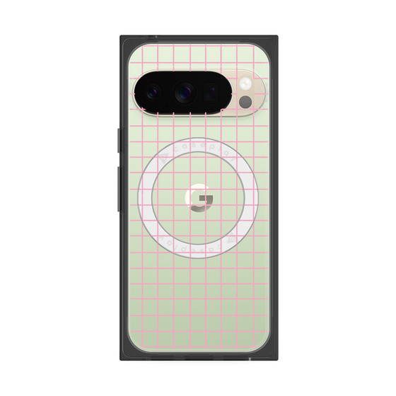 Premium Square Case with Pixelsnap［ Original - Favorite Color Check - Pink ］