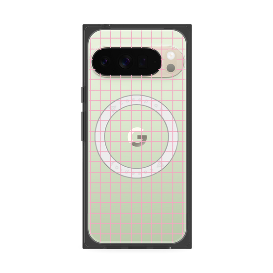 Premium Square Case with Pixelsnap［ Original - Favorite Color Check - Pink ］