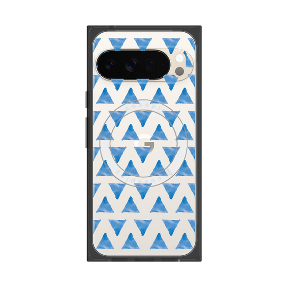Premium Square Case with Pixelsnap［ Original - Favorite Color Triangle - Blue ］