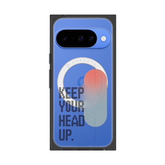 Premium Square Case with Pixelsnap［ Original - Dot Overlay - KEEP YOUR HEAD UP/A ］