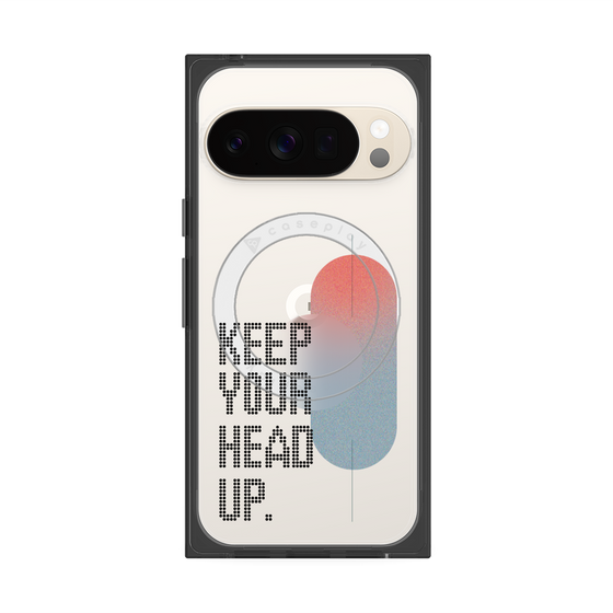 Premium Square Case with Pixelsnap［ Original - Dot Overlay - KEEP YOUR HEAD UP/A ］