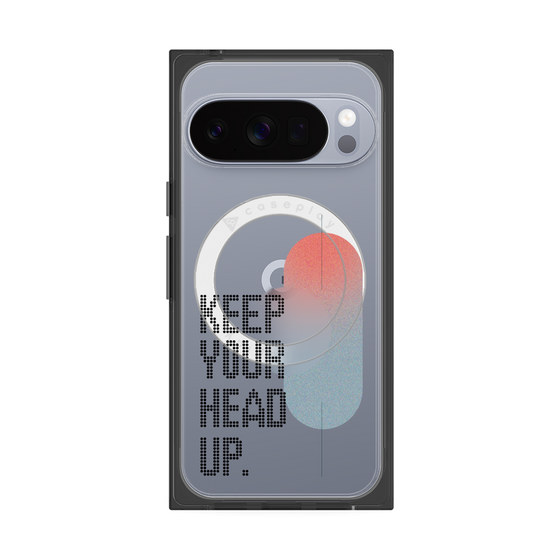 Premium Square Case with Pixelsnap［ Original - Dot Overlay - KEEP YOUR HEAD UP/A ］