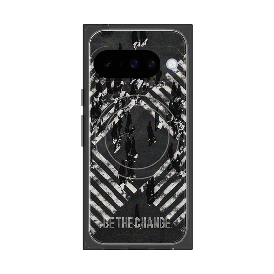 Premium Square Case with Pixelsnap［ Original - Dot Overlay - BE THE CHANGE/B ］