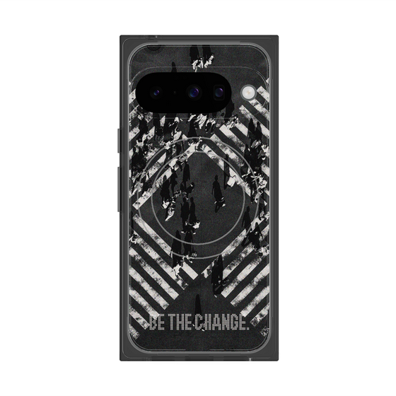 Premium Square Case with Pixelsnap［ Original - Dot Overlay - BE THE CHANGE/B ］