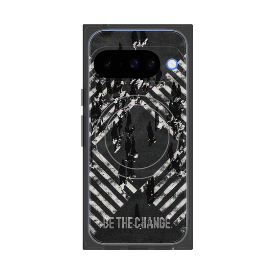 Premium Square Case with Pixelsnap［ Original - Dot Overlay - BE THE CHANGE/B ］