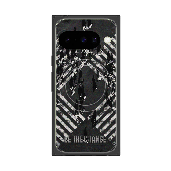 Premium Square Case with Pixelsnap［ Original - Dot Overlay - BE THE CHANGE/B ］