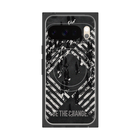 Premium Square Case with Pixelsnap［ Original - Dot Overlay - BE THE CHANGE/B ］