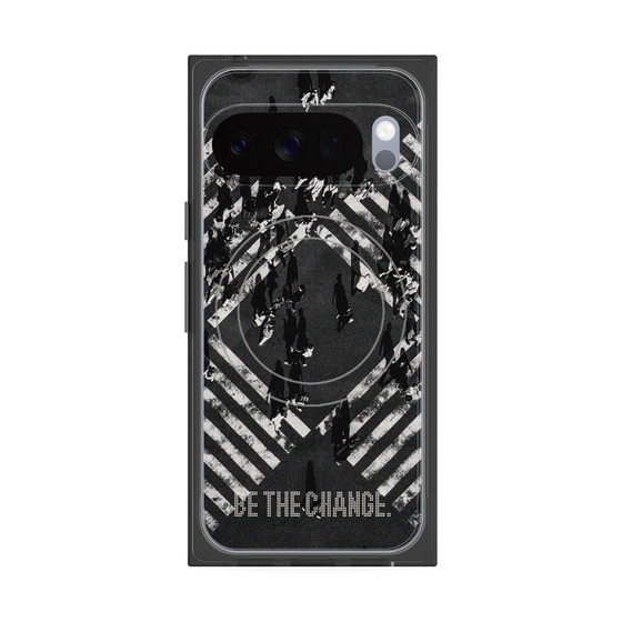 Premium Square Case with Pixelsnap［ Original - Dot Overlay - BE THE CHANGE/B ］