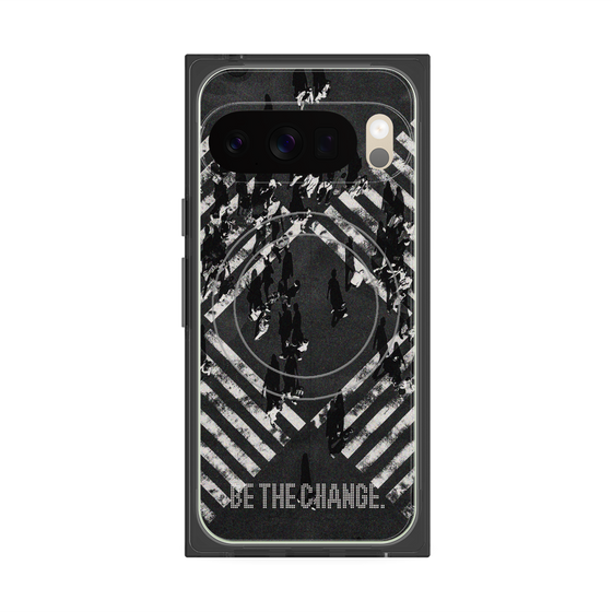 Premium Square Case with Pixelsnap［ Original - Dot Overlay - BE THE CHANGE/B ］