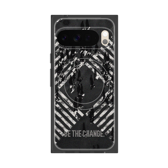 Premium Square Case with Pixelsnap［ Original - Dot Overlay - BE THE CHANGE/B ］