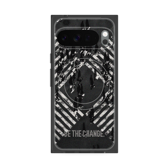 Premium Square Case with Pixelsnap［ Original - Dot Overlay - BE THE CHANGE/B ］