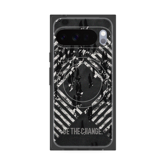 Premium Square Case with Pixelsnap［ Original - Dot Overlay - BE THE CHANGE/B ］