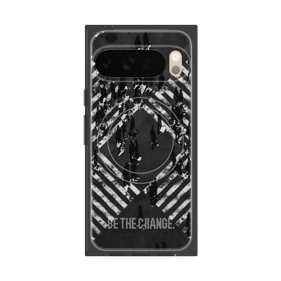 Premium Square Case with Pixelsnap［ Original - Dot Overlay - BE THE CHANGE/B ］