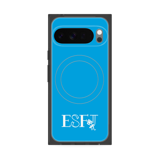 Premium Square Case with Pixelsnap［ Original - ESFJ Consul - Alphabet - Blue ］