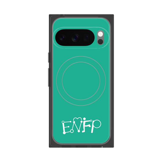 Premium Square Case with Pixelsnap［ Original - ENFP Campaigner - Alphabet - Green ］