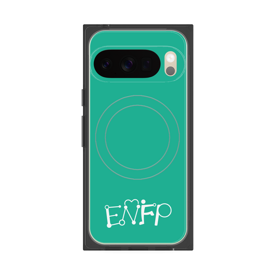 Premium Square Case with Pixelsnap［ Original - ENFP Campaigner - Alphabet - Green ］