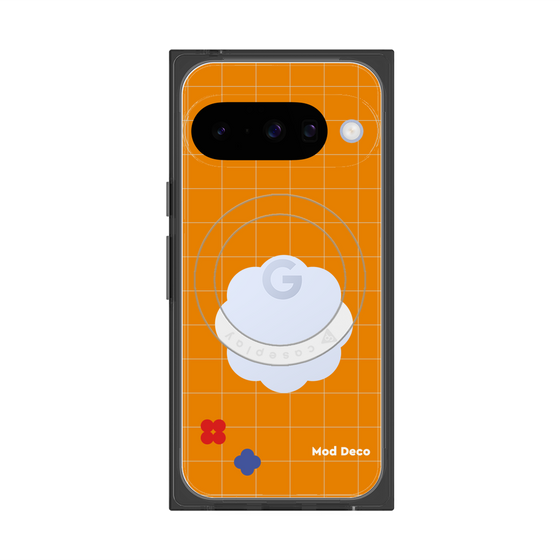 Premium Square Case with Pixelsnap［ Mod Deco - Original - Retro Orange ］