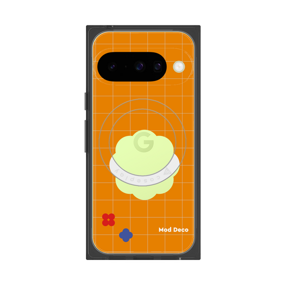 Premium Square Case with Pixelsnap［ Mod Deco - Original - Retro Orange ］