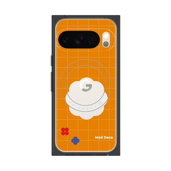 Premium Square Case with Pixelsnap［ Mod Deco - Original - Retro Orange ］